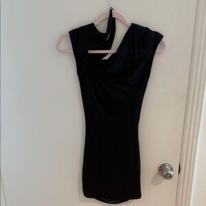 Oh Polly Black Asymmetrical Dress
